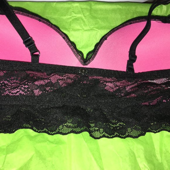 PINK VS Sexy Lacey Underwire Bralette Sz Large - Picture 2 of 3